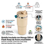 Botella Insulada Keep 590ml con Mango | Termo Acero