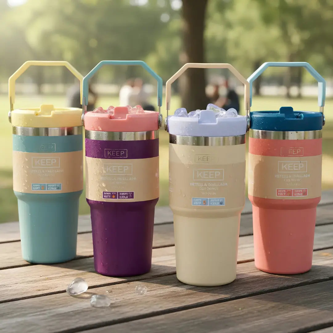 Botella Insulada Keep 590ml con Mango | Termo Acero