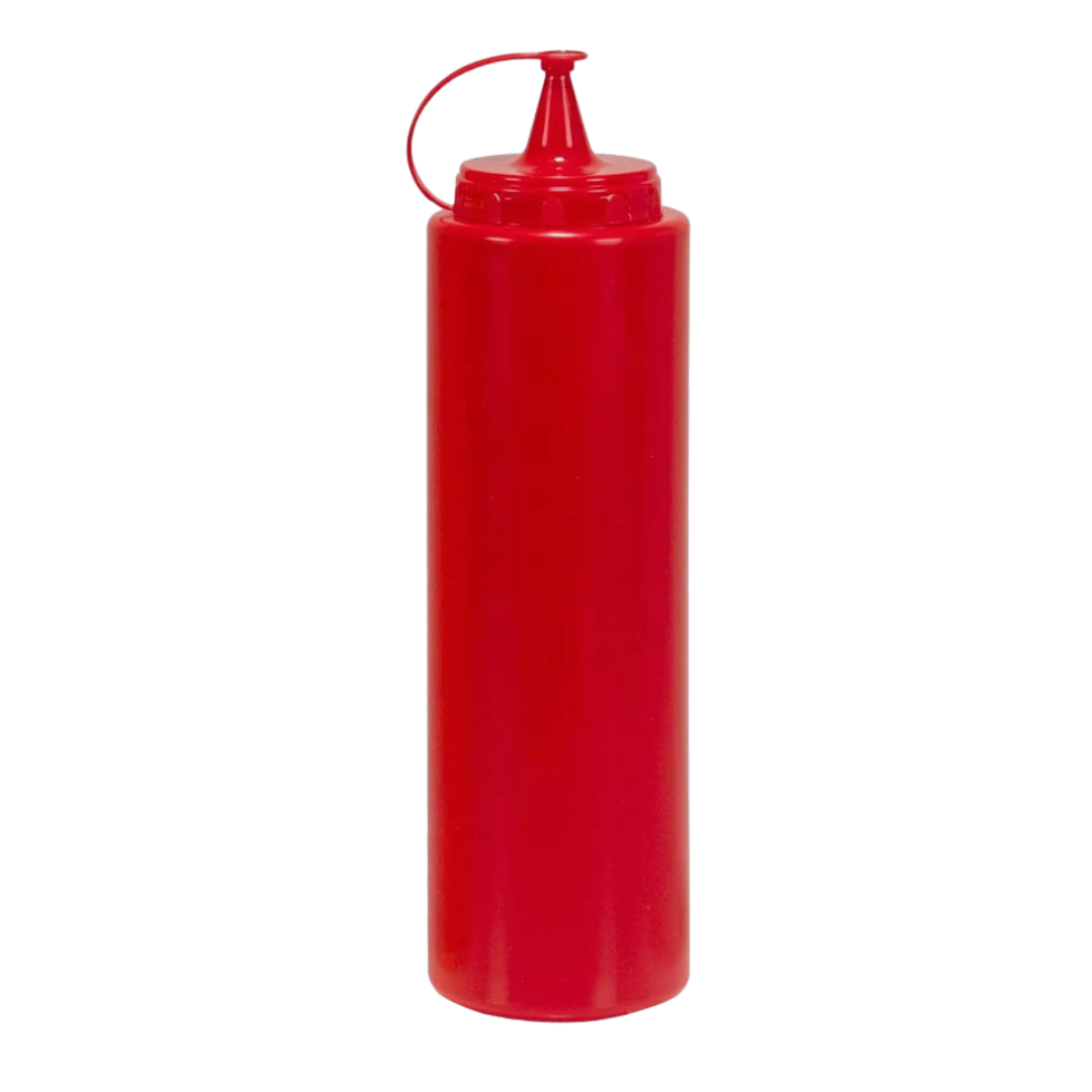 Botella Dispensadora Salsa 1L Plástico - Rojo