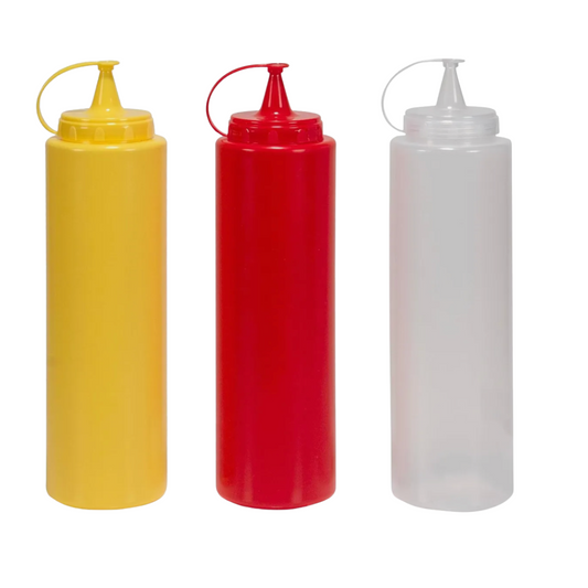 Botella Dispensadora Salsa 700 Ml Plástico (X3)