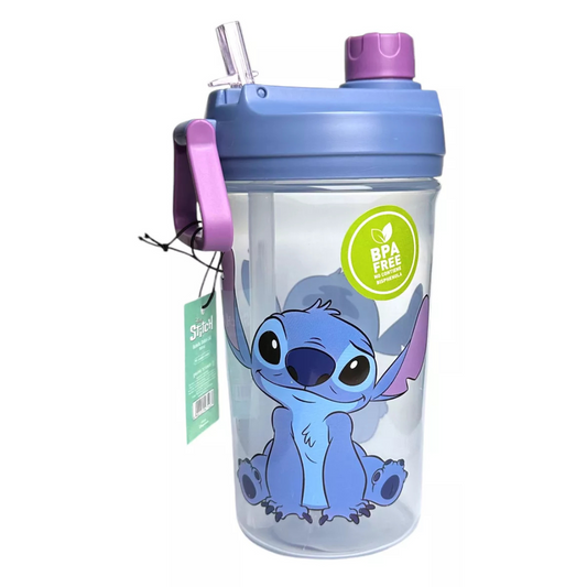 Botella con Bombilla Stitch para Niños