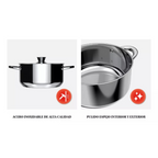 Olla Cacerola Wens 24 cm Acero Inoxidable 5.7 Litros