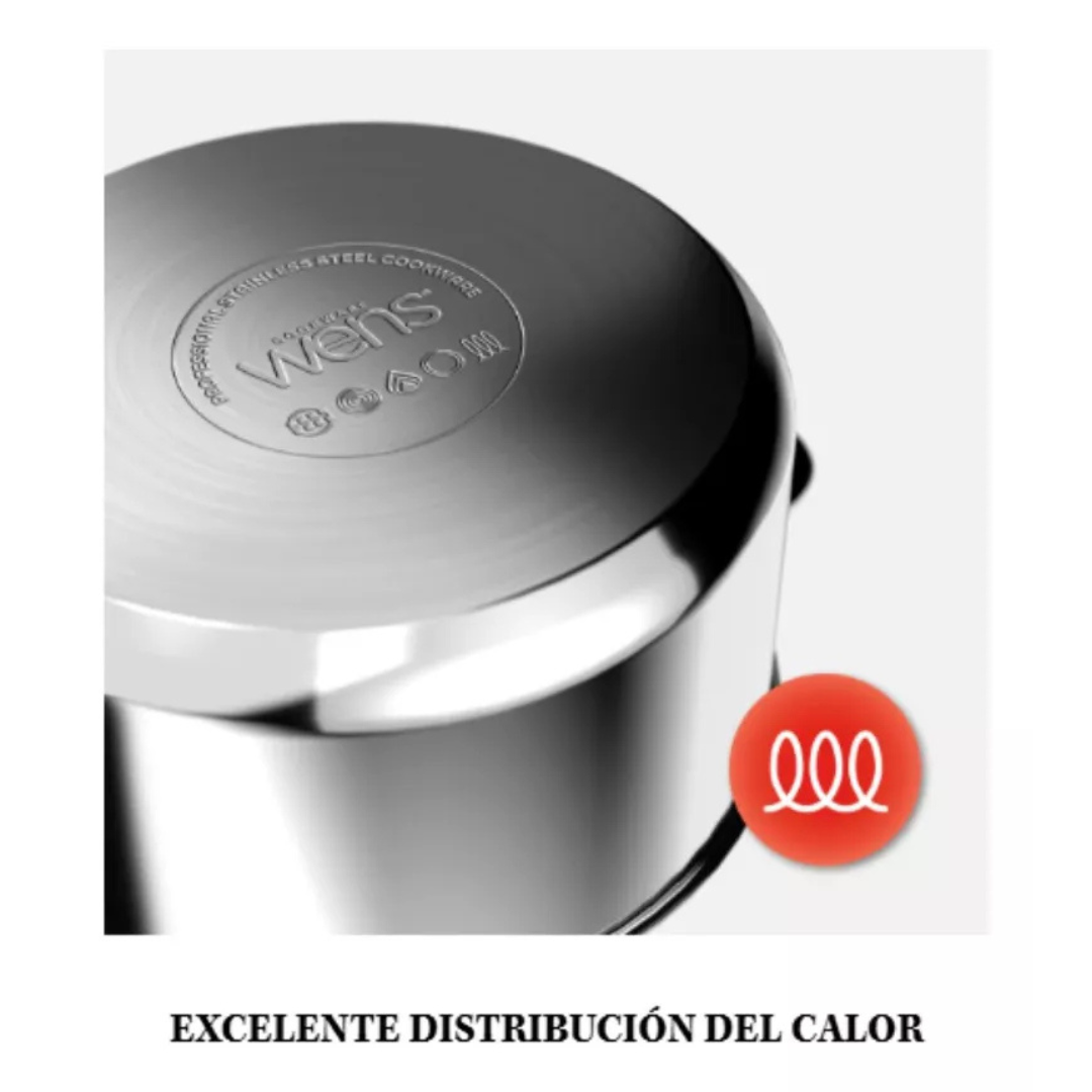 Olla Cacerola Wens 20 cm Acero Inoxidable 3.3 Litros
