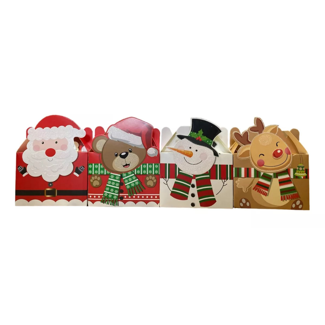 PAck 12 Cajas de Regalo Navidad (16*8*12cm)