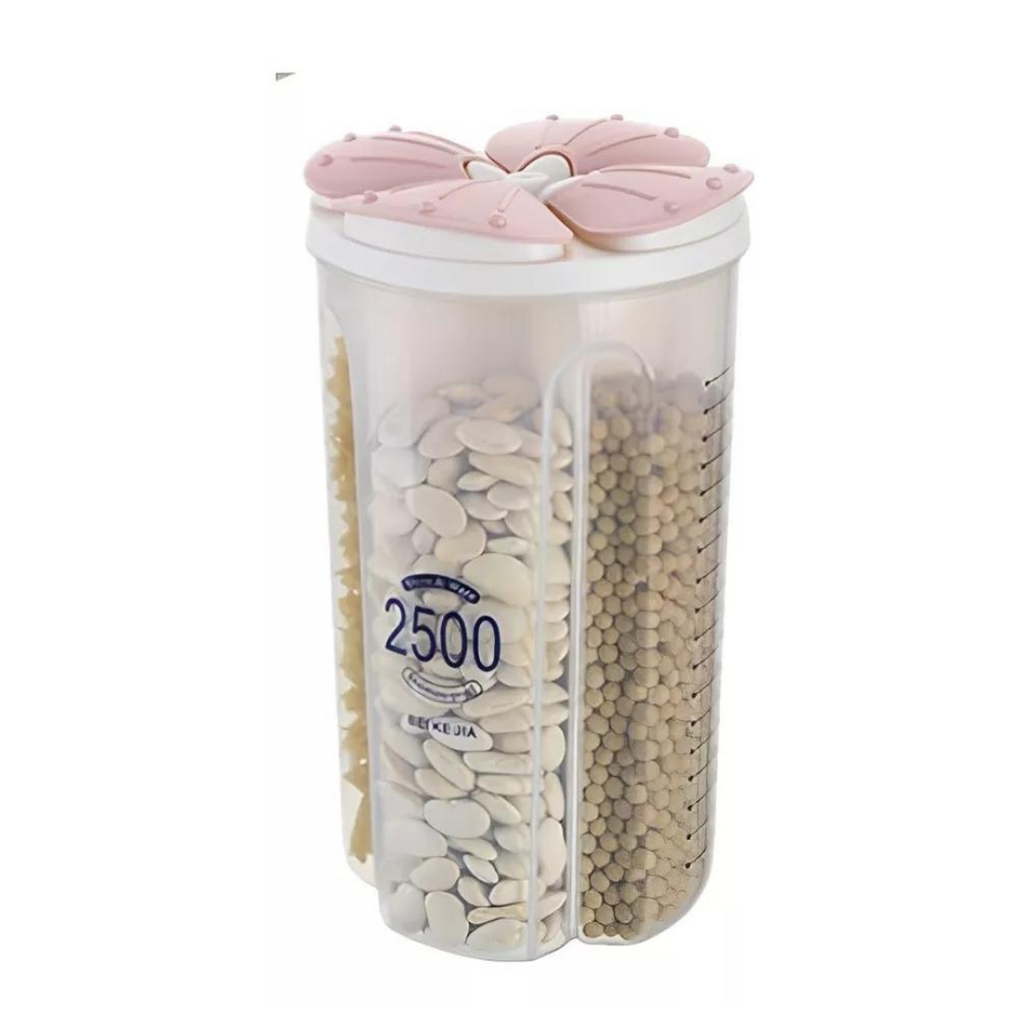 Recipiente Contenedor Alimentos 4 Espacios 2500 ML