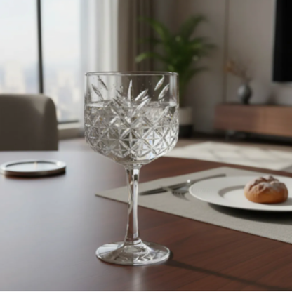 Set 6 Copa Vintage Tallada Limartur 463 Ml Elegante