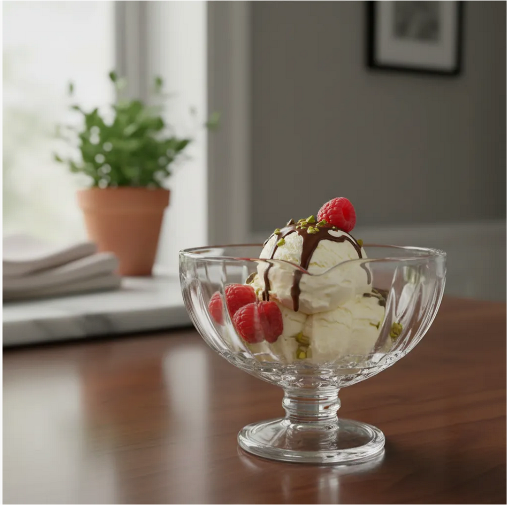 Set 6 Copas Helado Postre Vidrio 200 Ml