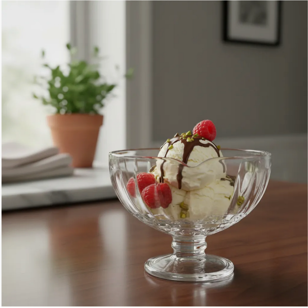 Set 6 Copas Helado Postre Vidrio 200 Ml