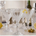 Copas Martini Labradas 240ml Vidrio Tallado 