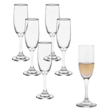 Set 6 Copas Champagne Espumante Flute Premiere Cristar 183 Ml