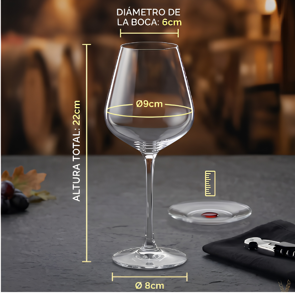 Copas de Vino 450ml Diamonds Angular (Set x6)