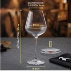 Copas de Vino 450ml Diamonds Angular (Set x6)