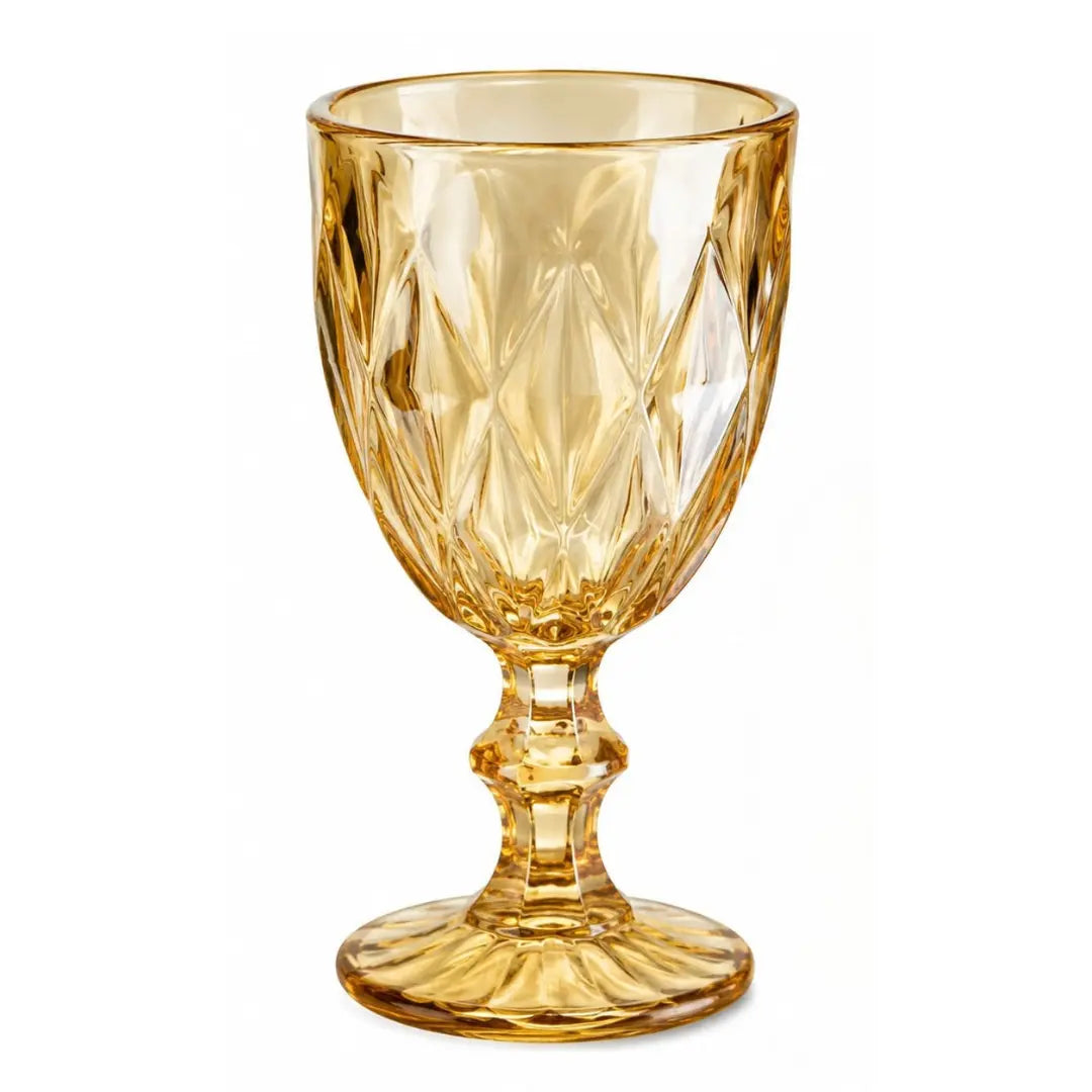 Copa labrada diamante de 300ml Vino-Agua