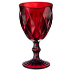 Copa labrada diamante de 300ml Vino-Agua