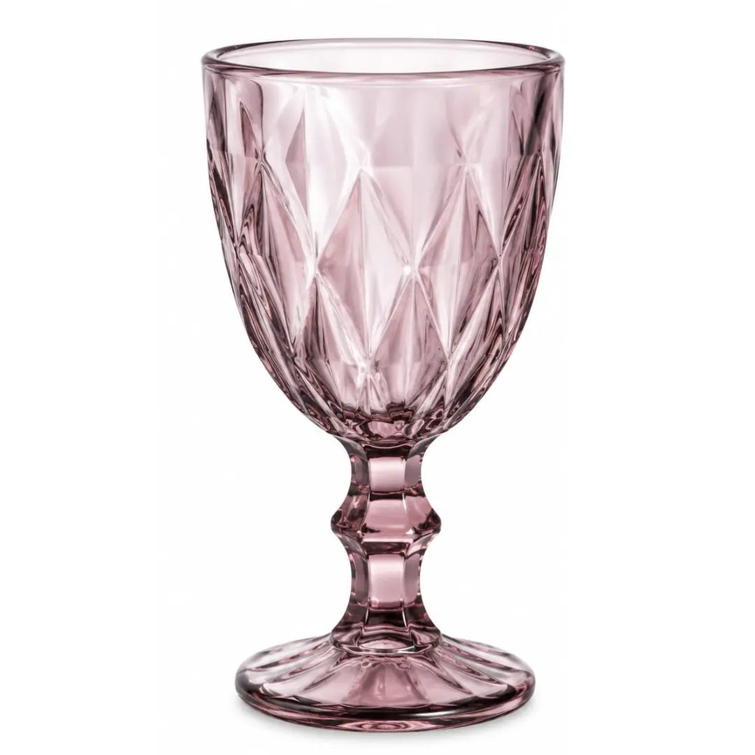 Copa labrada diamante de 300ml Vino-Agua