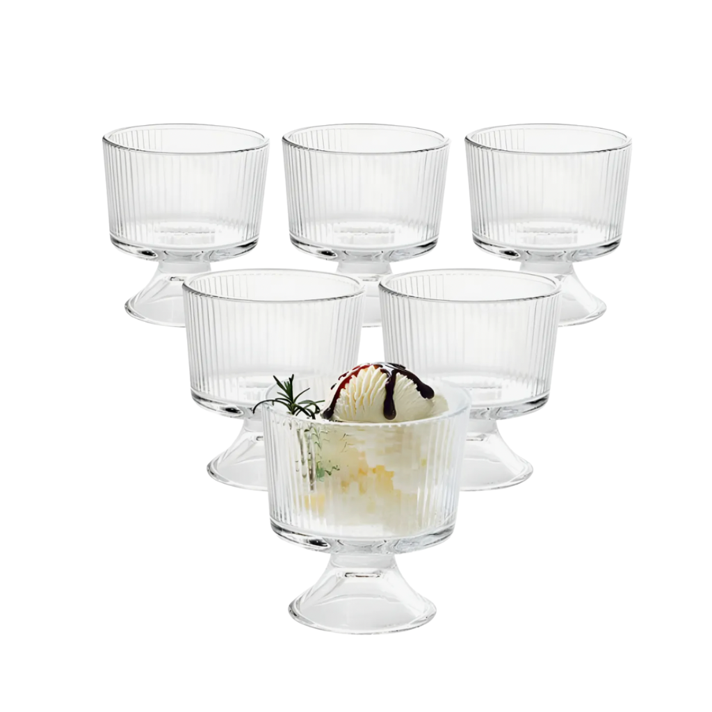 Set 6 Copas Para Helados Postre Deli Glass 300 Ml