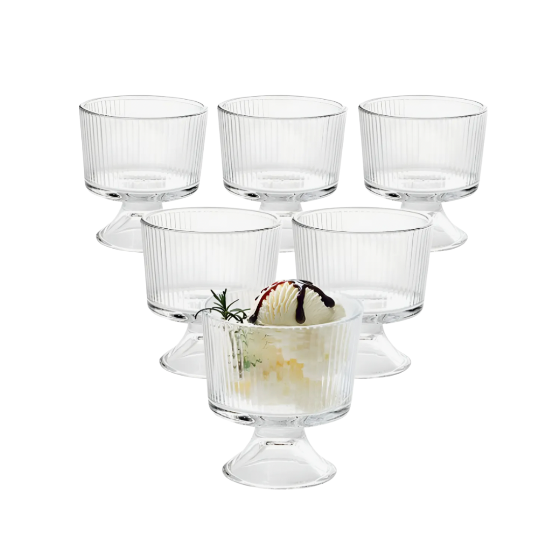 Set 6 Copas Para Helados Postre Deli Glass 300 Ml