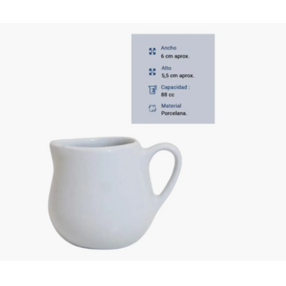 Cremera Lechero Ceramica Corona 88 ml 