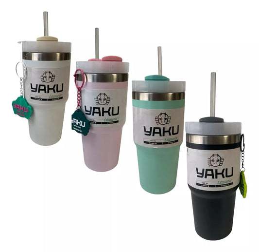 Mug Termico Acero 560 ML con Bombilla Yaku