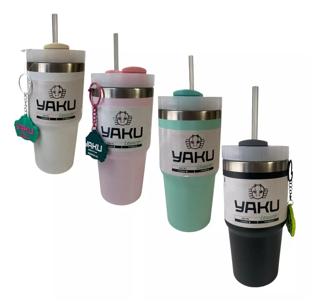 Mug Termico Acero 560 ML con Bombilla Yaku