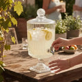 Dispensador de Bebidas de Vidrio Labrado 4,5 Litros con Grifo Elegante