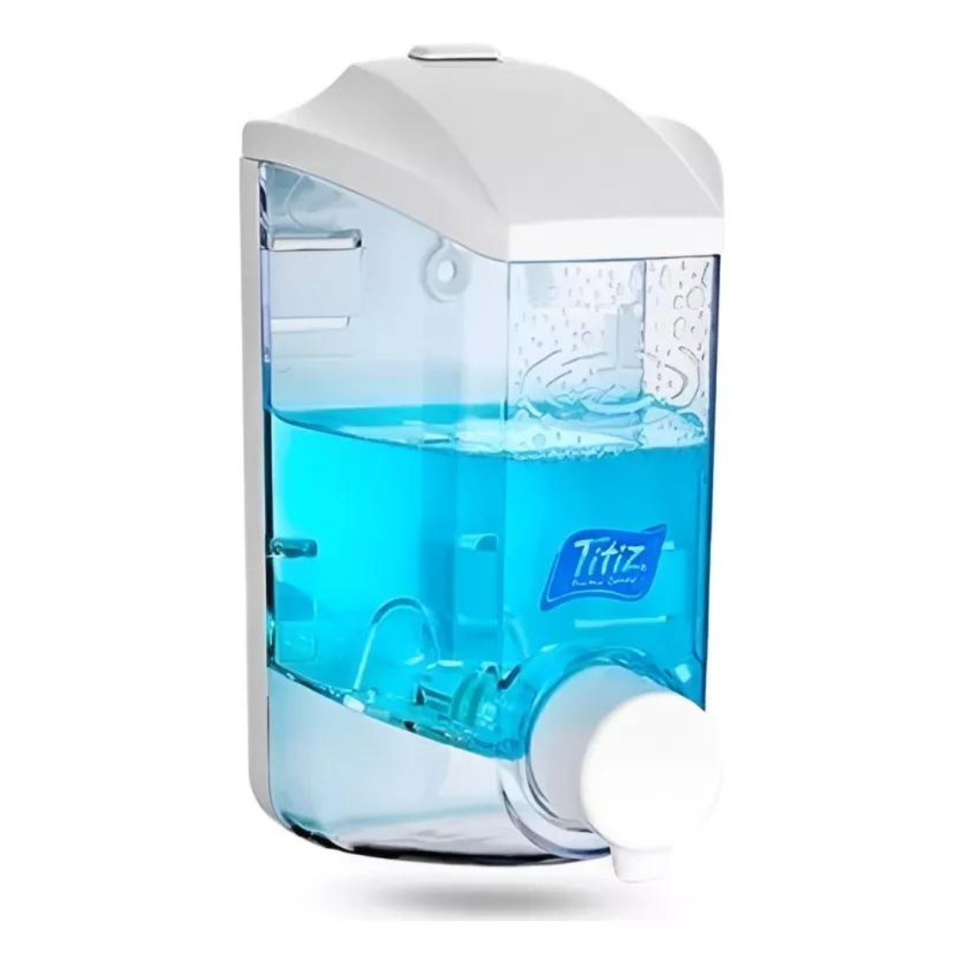 Dispensador de Jabón, Alcohol gel, Shampoo o Detergente con sistema push color negro Aromaker 400 ml