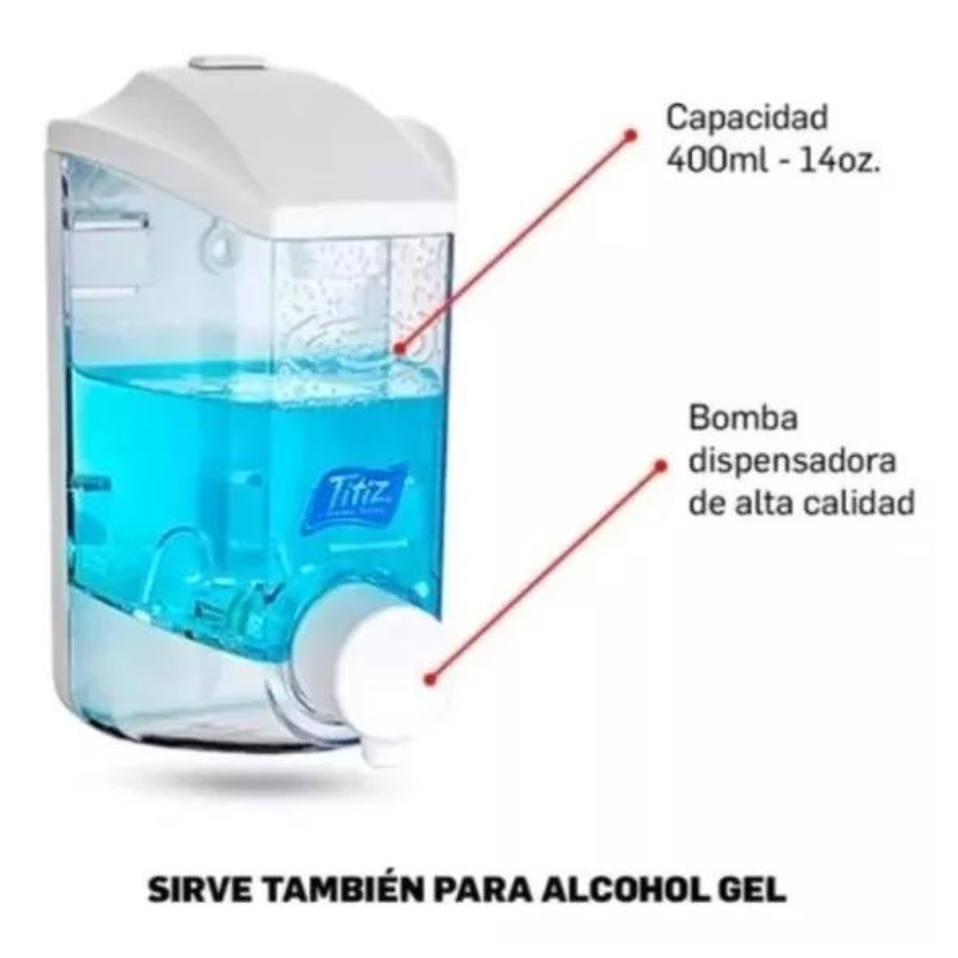Dispensador Alcohol Gel Jabon Liquido Titiz 400 ML