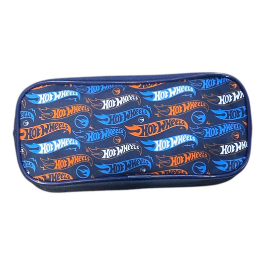 Estuche Escolar Hotwheels Satin Doble Compartimiento