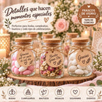 Set de 12 Frascos de Vidrio 200 ml con Tapa de Corcho