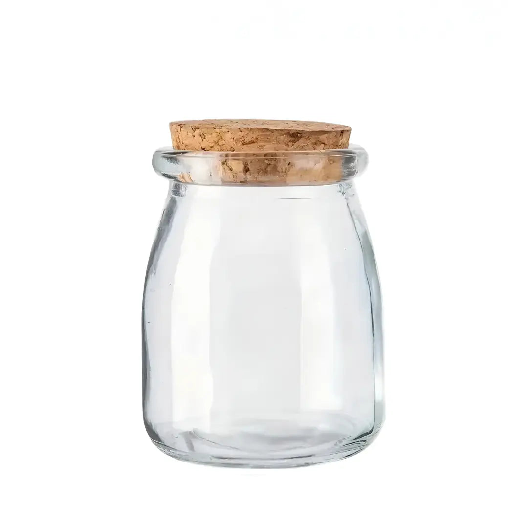 Set de 12 Frascos de Vidrio 200 ml con Tapa de Corcho