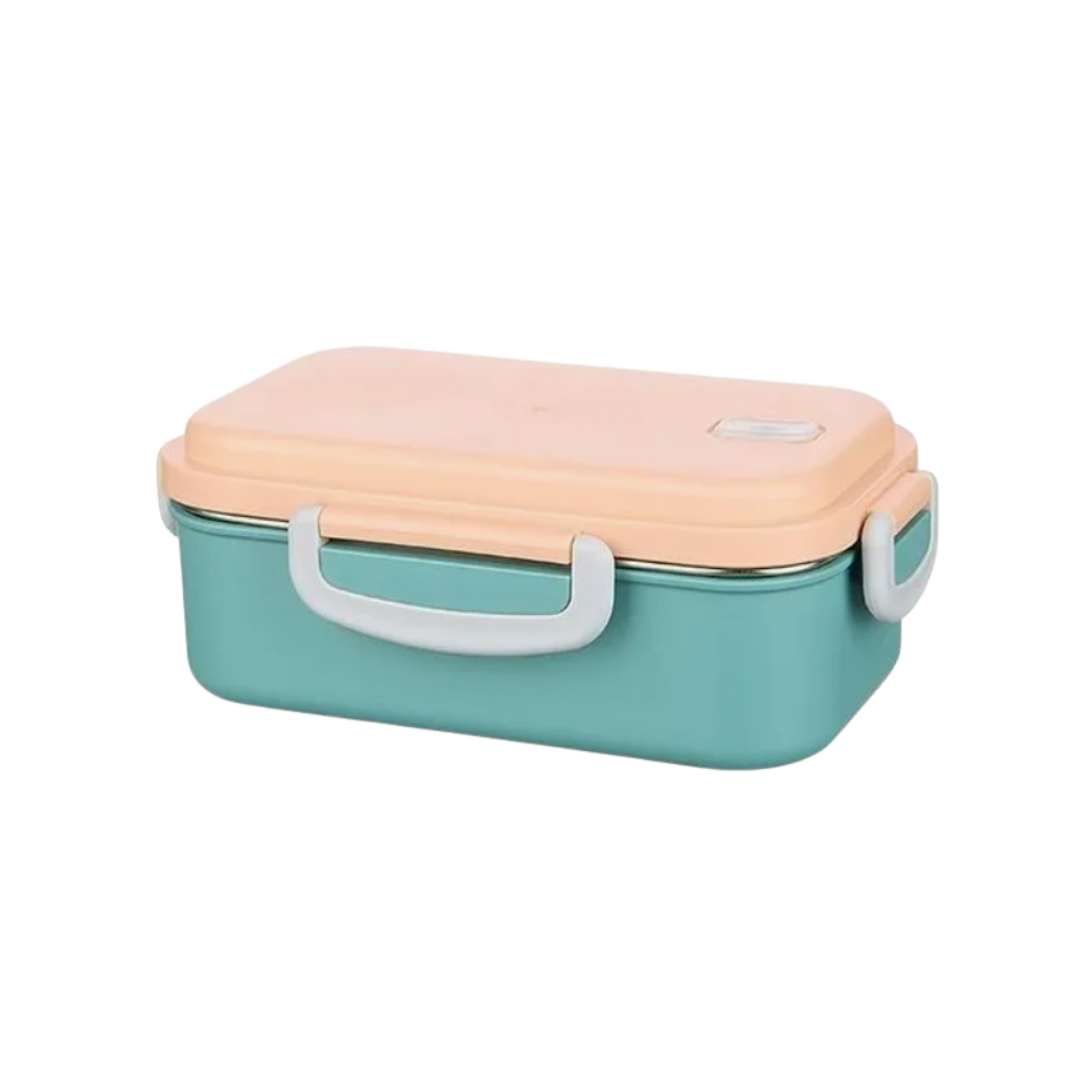 Taper Fiambrera Metálica 2 Espacios 450ml + Cubiertos Titiz