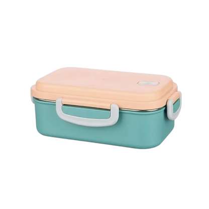 Taper Fiambrera Metálica 2 Espacios 450ml + Cubiertos Titiz