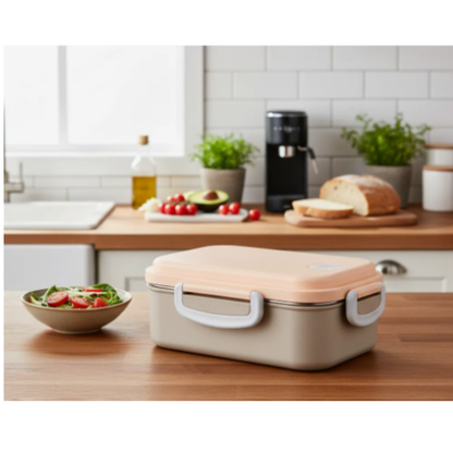 Taper Fiambrera Metálica 2 Espacios 450ml + Cubiertos Titiz