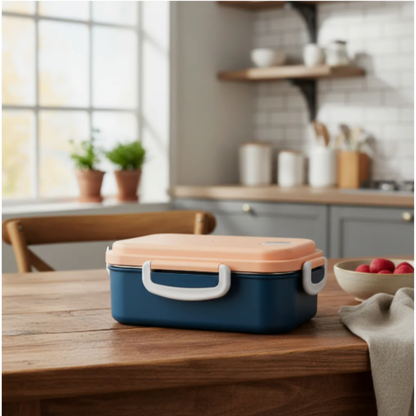 Taper Fiambrera Metálica 2 Espacios 450ml + Cubiertos Titiz