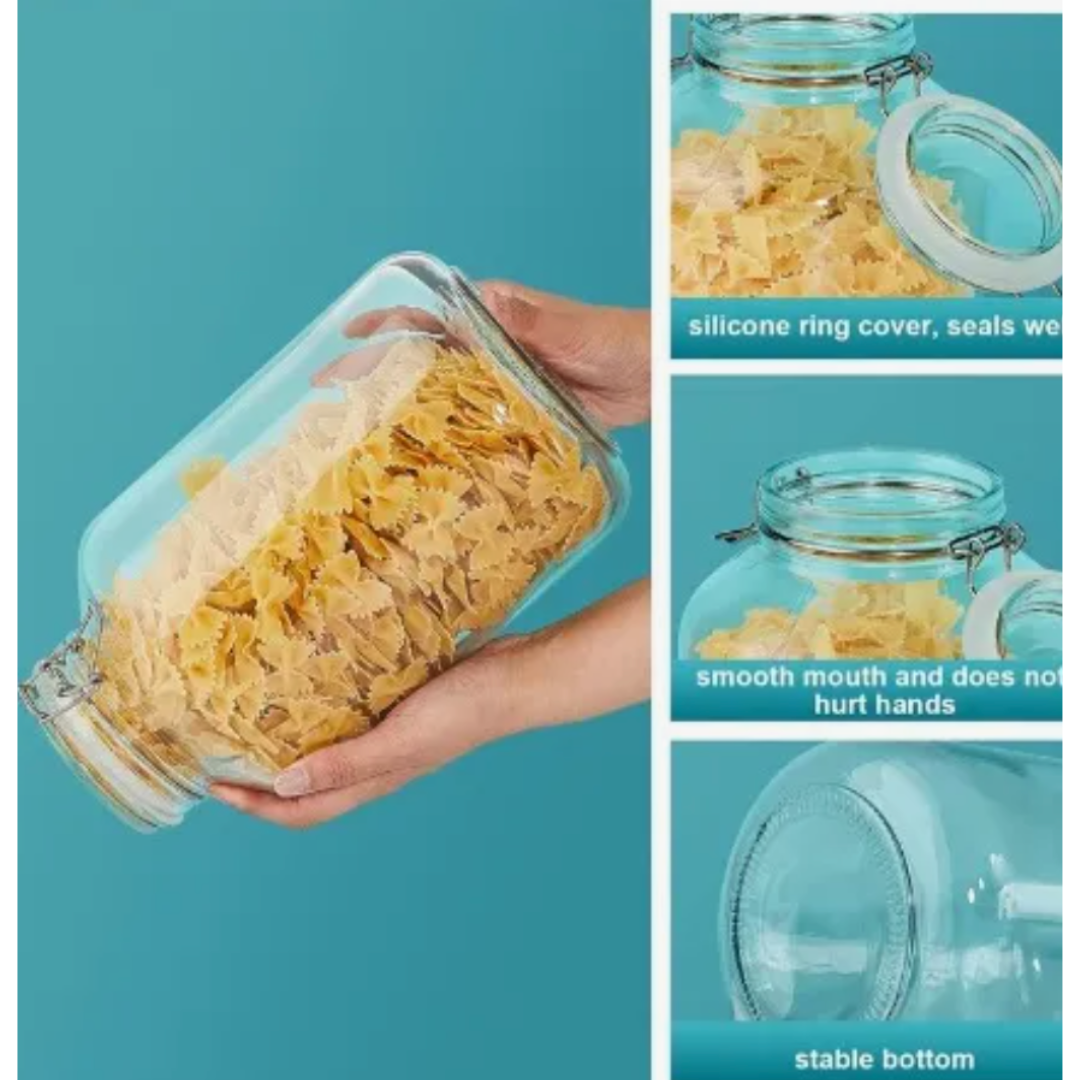 Frasco Canister de Vidrio con Tapa 3200 Ml