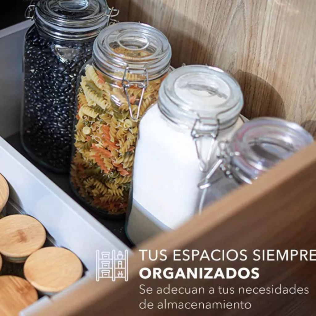 Pack 3 Frascos Canister de Vidrio 1.45 Litros Allegra Hermetico