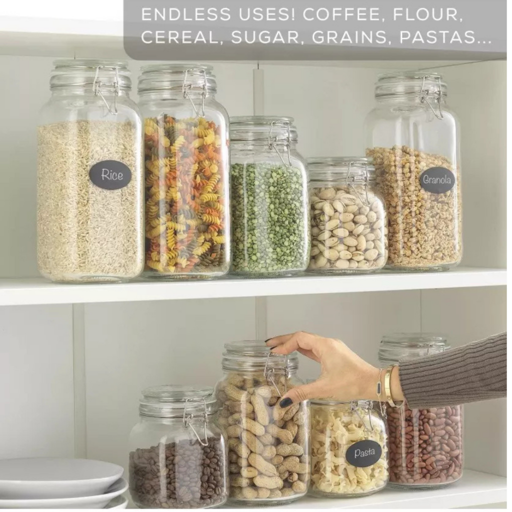 Frasco Canister de Vidrio 1 Litro Allegra Hermetico