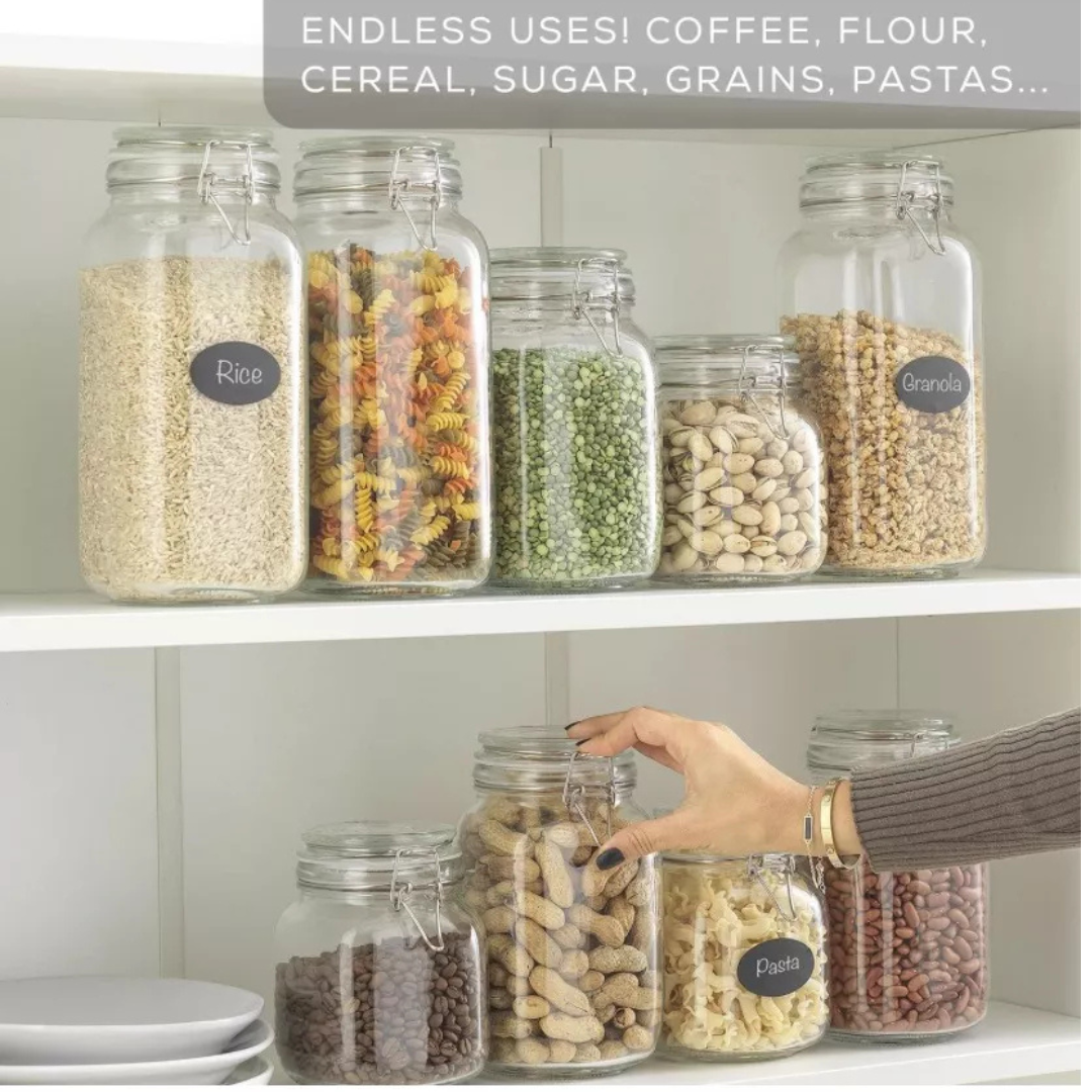 Frasco Canister de Vidrio 1 Litro Allegra Hermetico