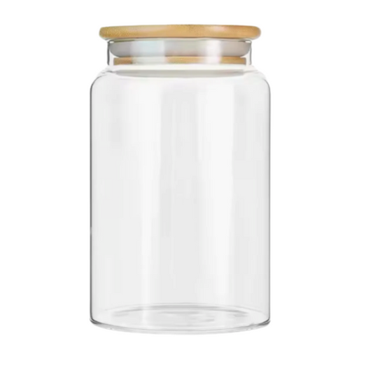 Frasco Hermético Vidrio 5200 ml con Tapa Bambú