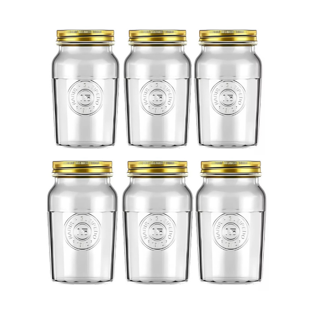Set 6 Frascos Conserveros 1.5 Litros Americanos Vintage