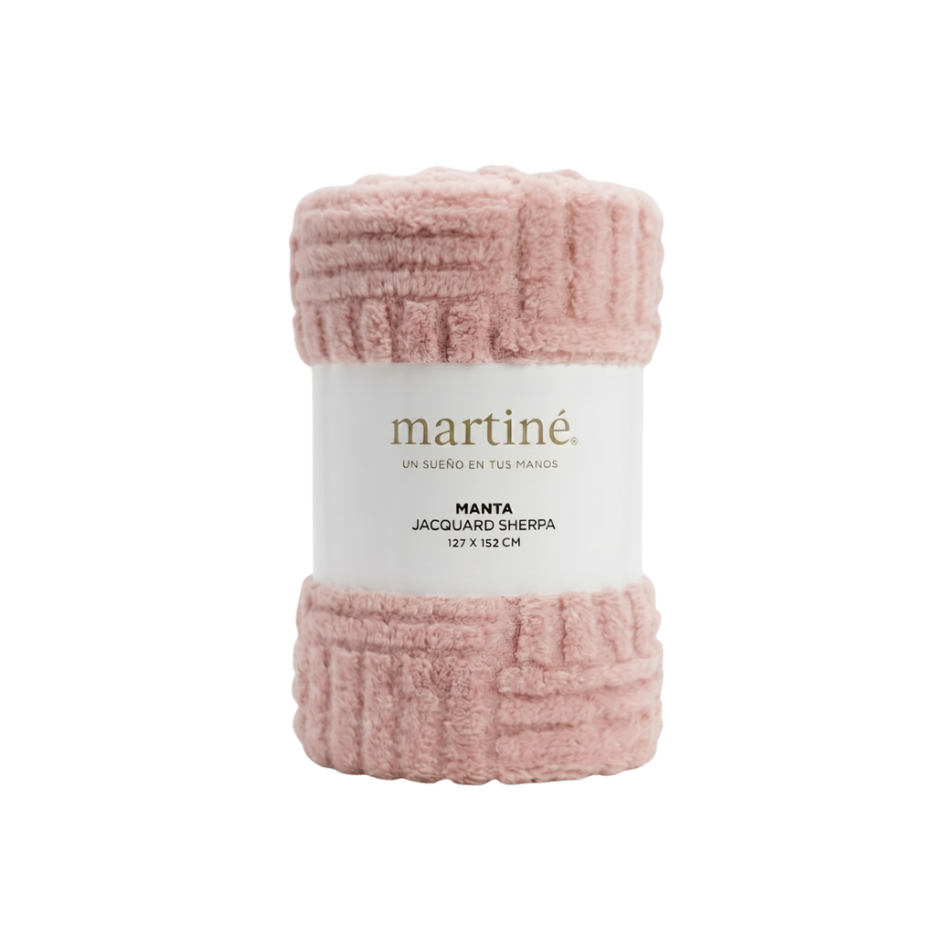 Manta Frazada Jacquard Sherpa Martine 127x152 cm