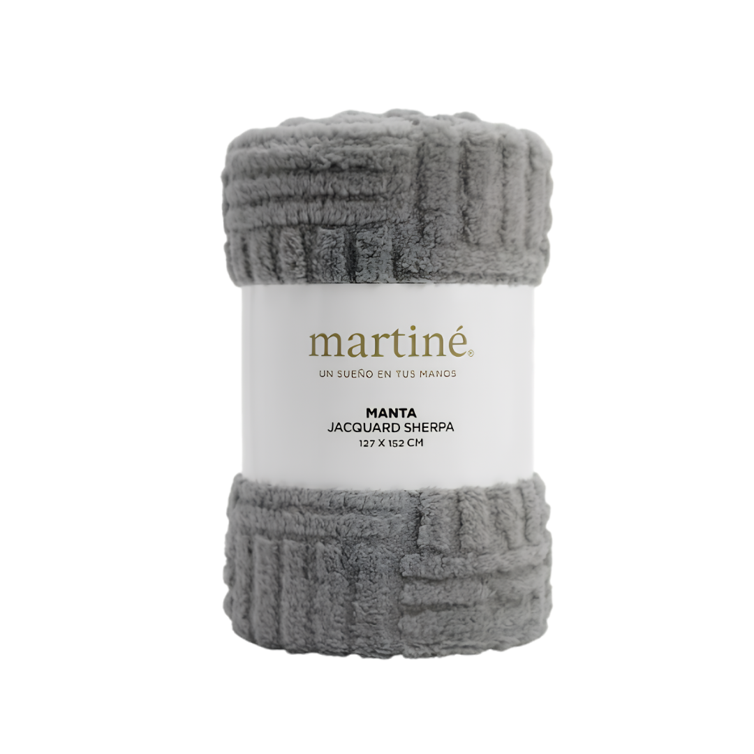 Manta Frazada Jacquard Sherpa Martine 127x152 cm