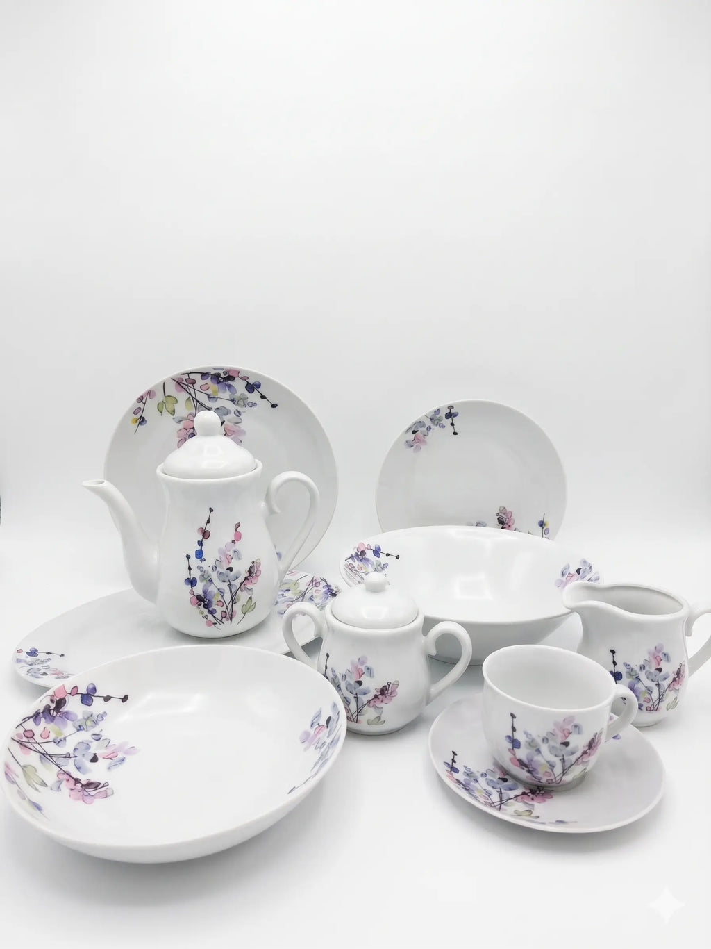 Vajilla de Porcelana 47 Piezas Completa | Juego de Loza 8 Personas