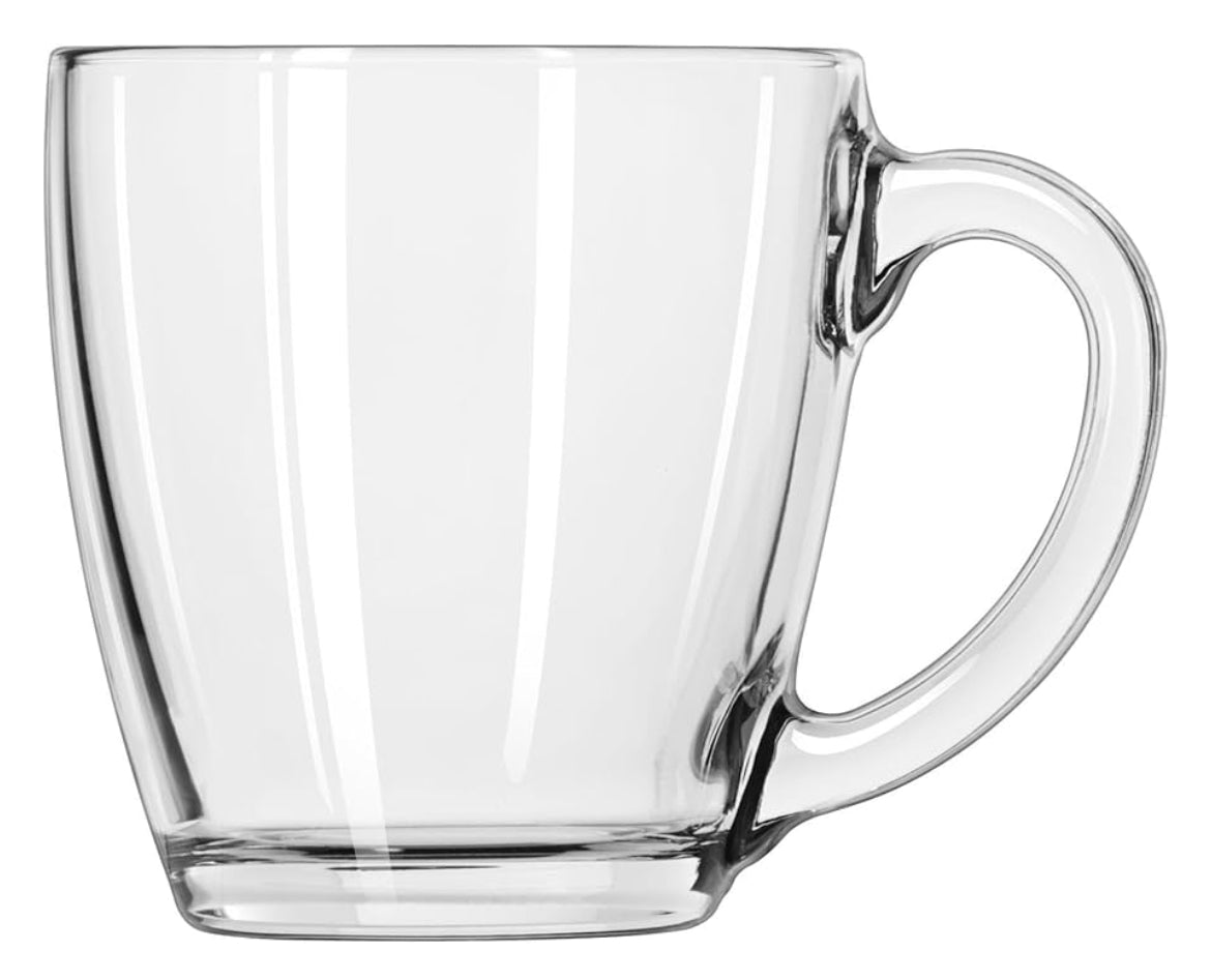 Set 6 Tazas para Cafe Te de Vidrio 310 ML