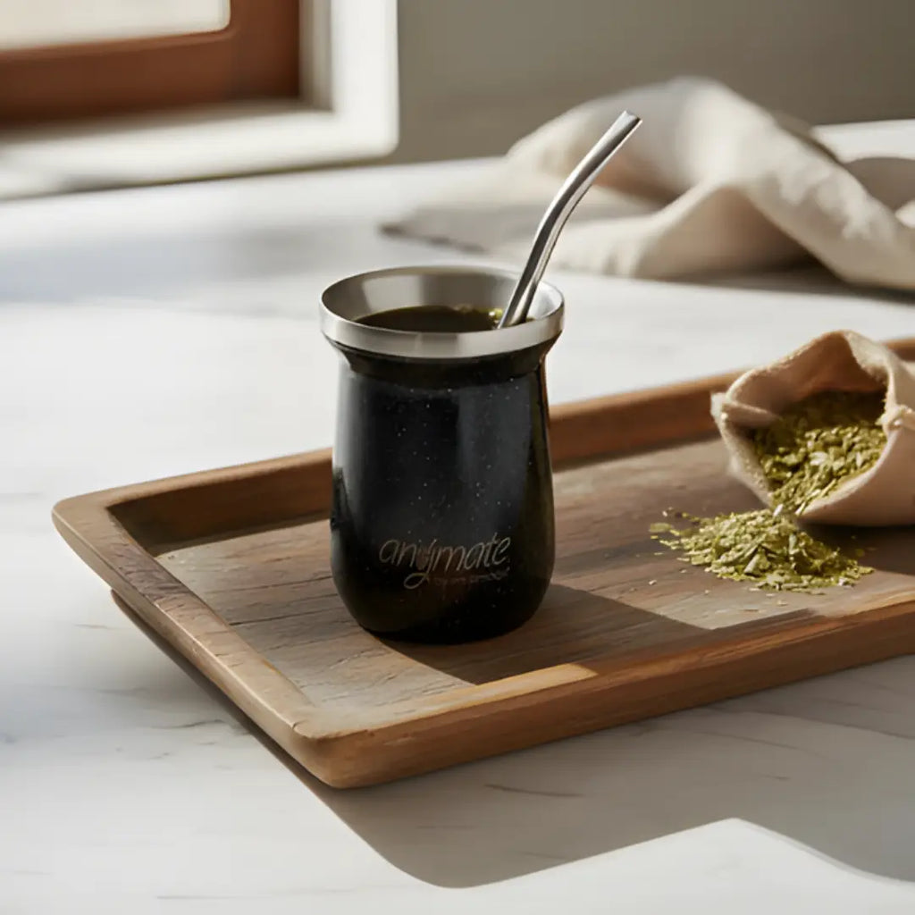 Mate Anymate Zaino Acero Inoxidable 140ml con Bombilla 16cm