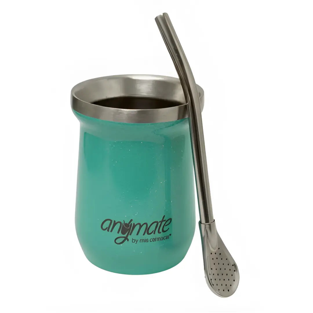 Mate Anymate Zaino Acero Inoxidable 140ml con Bombilla 16cm