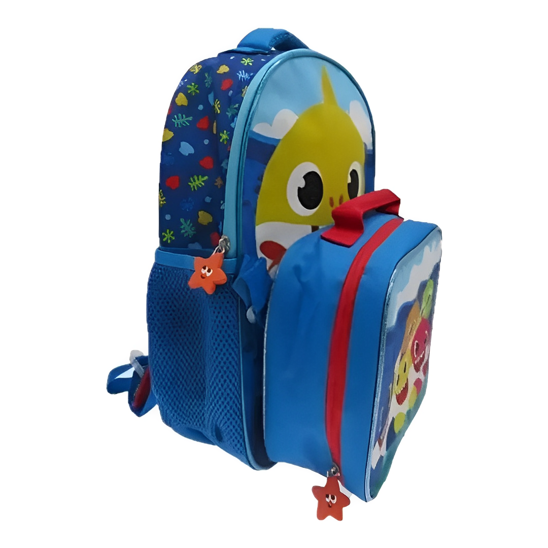 Mochila Escolar con Lonchera Baby Shark