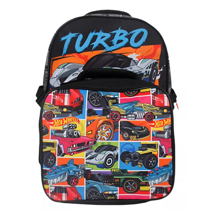 Set de Mochila con Lonchera Escolar Hotwheels