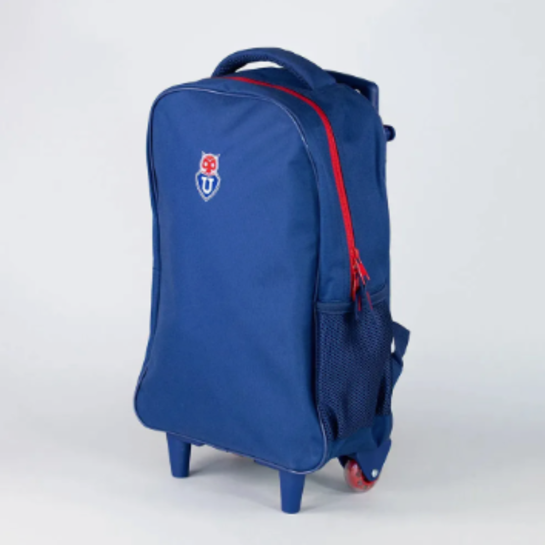 Tripack Escolar Mochila con Ruedas + Estuche + Lonchera U de Chile