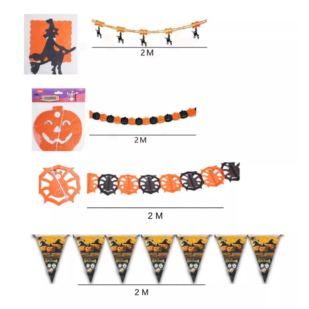 Pack Decortativo Adornos Halloween (12 Piezas)